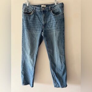 H&M Medium Wash Mom Jean Straight Leg